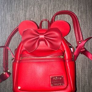 Disney Loungefly Red Backpack with Bow